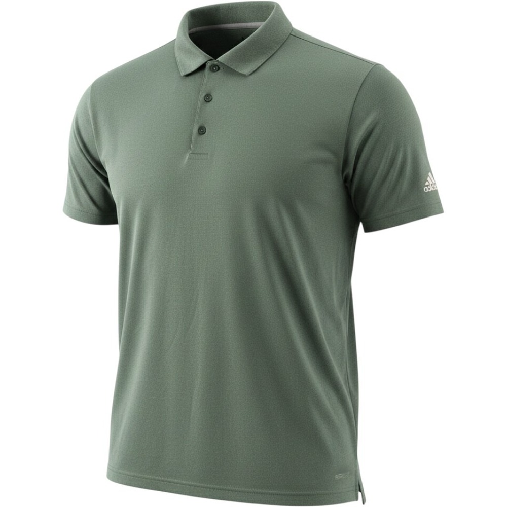 Adidas‎ Performance Mens 2XL Olive Green Heathered Short Sleeve Golf Polo Shirt